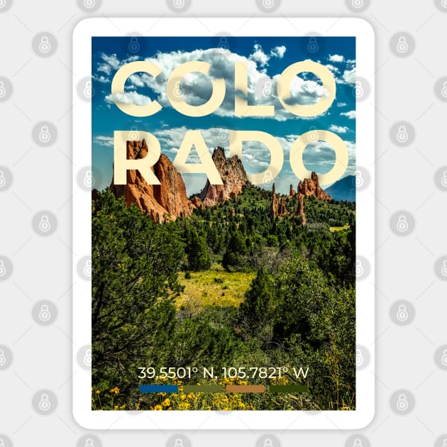 Colorado Travel Poster Sticker by mardavemardave